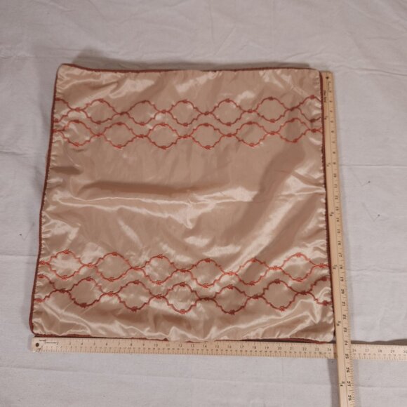 Martha Stewart Collection Euro Sham 24x24 Embroidered Trellis Like Pattern - Picture 5 of 12